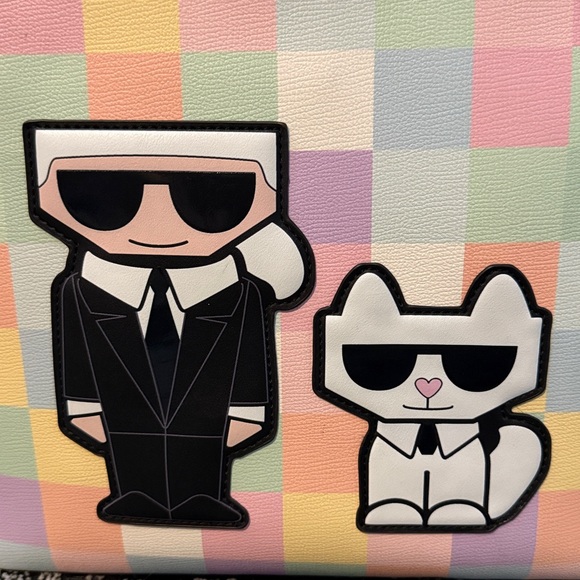 Karl Lagerfeld Paris Large Zip Top Tote style Shoulder Bag - Picture 3 of 16